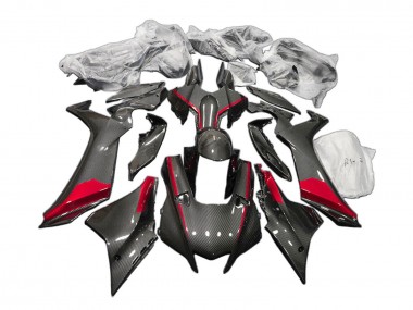 Carena Moto Yamaha YZF 1000 R1 2020-2025 - Nero Fibra di Carbonio Rosso Fabbrica
