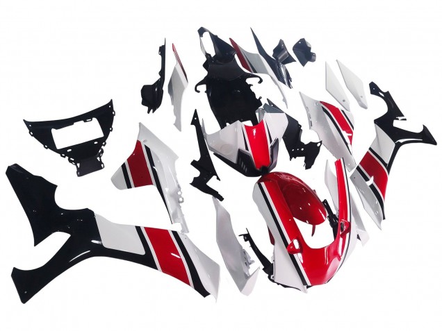 Carena Moto Yamaha YZF 1000 R1 2020-2025 - Bianco Rosso Nero Lucido