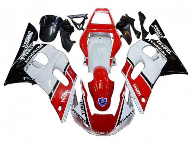 Carena Moto Yamaha YZF 600 R6 1998-2002 - Bianco Rosso Nero Petronas Yamalube 50th
