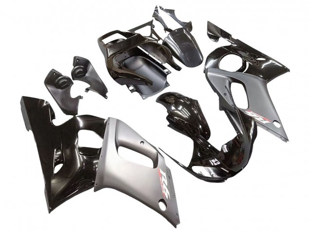 Carena Moto Yamaha YZF 600 R6 1998-2002 - Argento Nero Lucido