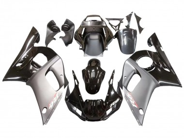 Carena Moto Yamaha YZF 600 R6 1998-2002 - Argento Nero Lucido Fabbrica