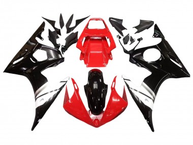 Carena Moto Yamaha YZF R6 2003-2004 - Rosso Bianco Nero Lucido Fabbrica