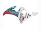 Carena Moto Yamaha YZF R6 2003-2004 - Bianco Blu Verde Rosso Kastinee Dunlop Motul