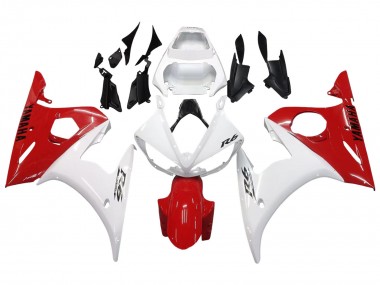 Carena Moto Yamaha YZF R6 2003-2004 - Bianco Rosso Fabbrica
