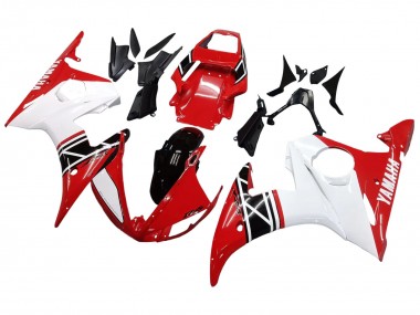 Carena Moto Yamaha YZF R6 2003-2004 - Bianco Rosso Nero Lucido Fabbrica