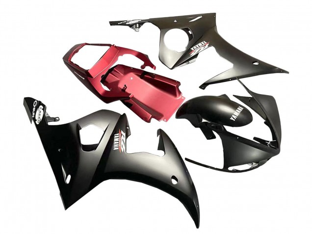 Carena Moto Yamaha YZF R6S 2006-2009 - Rosso Nero Opaco