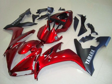 Carena Moto Yamaha YZF R1 2004-2006 - Rosso Nero Opaco Fabbrica