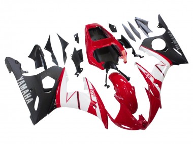 Carena Moto Yamaha YZF R6 2003-2004 - Rosso Bianco Nero Opaco Fabbrica