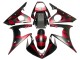 Carena Moto Yamaha YZF 600 R6 2005 - Nero Opaco Rosso Geometrico