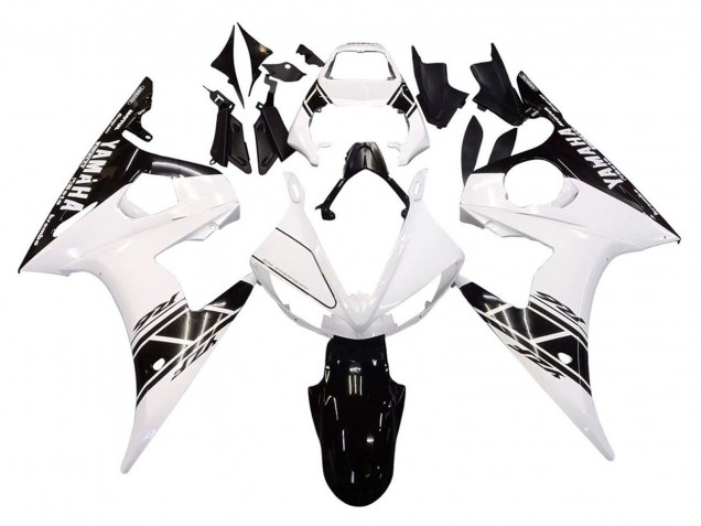 Carena Moto Yamaha YZF 600 R6 2005 - Bianco Nero