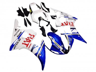 Carena Moto Yamaha YZF 600 R6 2005 - Bianco Blu Dunlop Fiat Motul Fabbrica