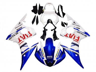 Carena Moto Yamaha YZF 600 R6 2005 - Bianco Blu Dunlop Fiat Motul Fabbrica