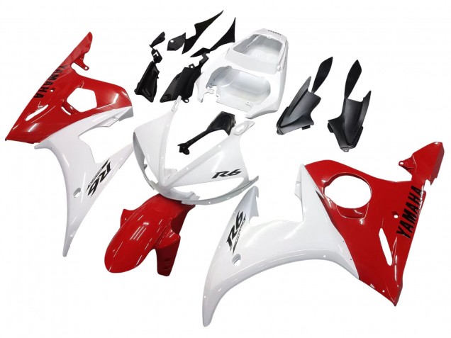 Carena Moto Yamaha YZF 600 R6 2005 - Bianco Rosso
