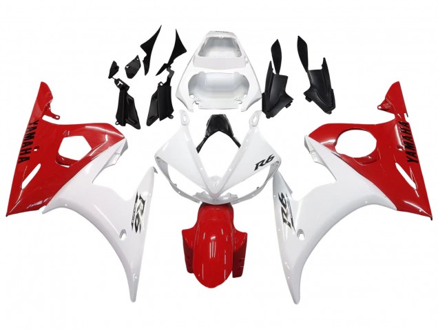 Carena Moto Yamaha YZF 600 R6 2005 - Bianco Rosso