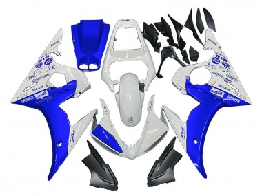 Carena Moto Yamaha YZF 600 R6 2005 - Bianco Blu Yamalube Fabbrica