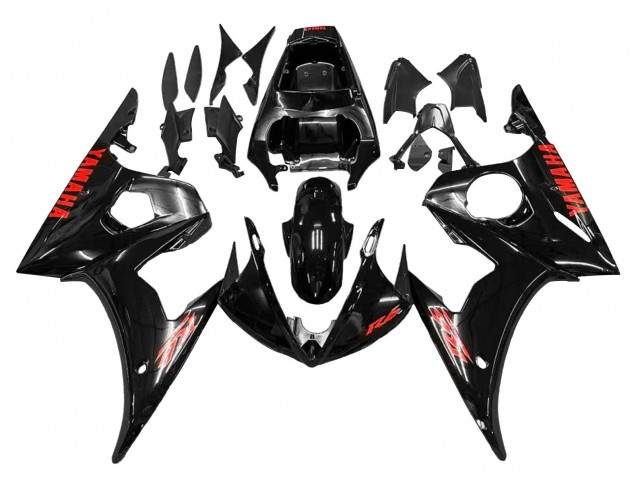 Carena Moto Yamaha YZF 600 R6 2005 - Nero Rosso