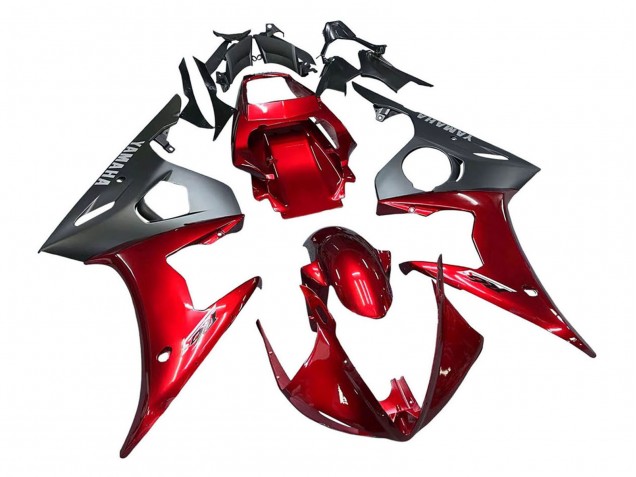 Kit Carena Moto Yamaha YZF 600 R6 2005 - Rosso Nero Opaco