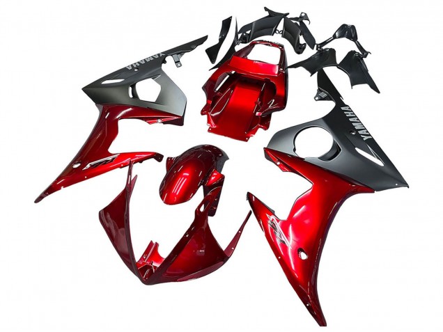 Kit Carena Moto Yamaha YZF 600 R6 2005 - Rosso Nero Opaco