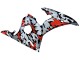 Carena Moto Yamaha YZF 600 R6 2005 - Nero Rosso Grigio Camouflage