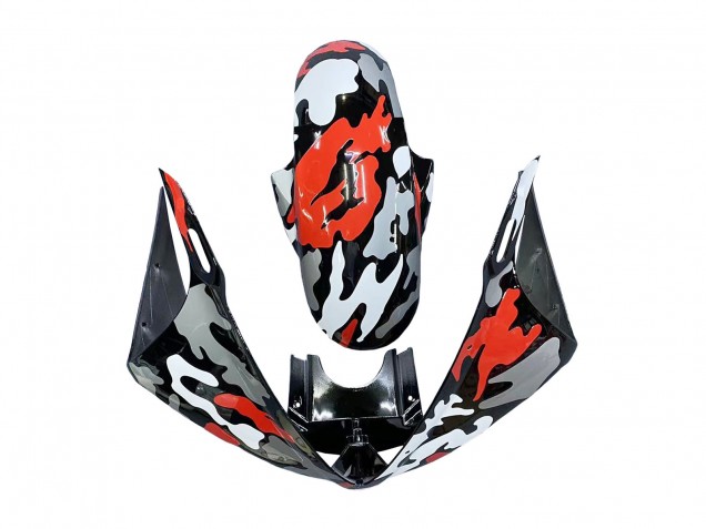 Carena Moto Yamaha YZF 600 R6 2005 - Nero Rosso Grigio Camouflage