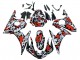 Carena Moto Yamaha YZF 600 R6 2005 - Nero Rosso Grigio Camouflage