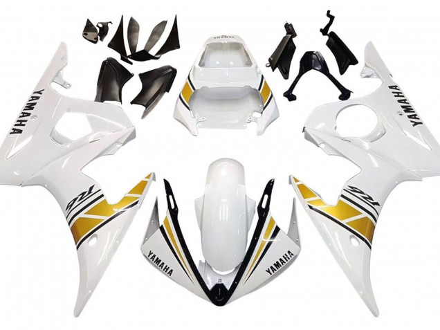 Carena Moto Yamaha YZF 600 R6 2005 - Bianco Oro Nero