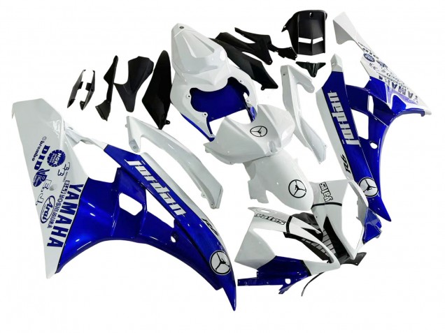 Carena Moto Yamaha YZF 600 R6 2006-2007 - Bianco Blu Jordan