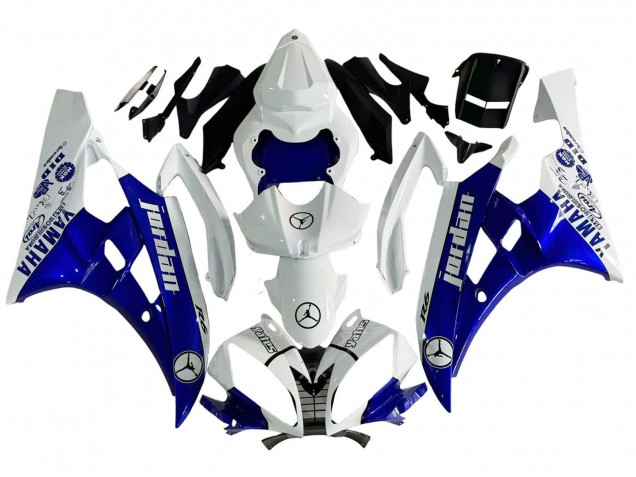 Carena Moto Yamaha YZF 600 R6 2006-2007 - Bianco Blu Jordan