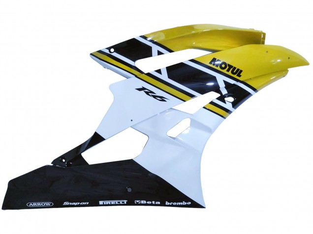 Carena Moto Yamaha YZF 600 R6 2006-2007 - Giallo Bianco Nero Lucido Motul