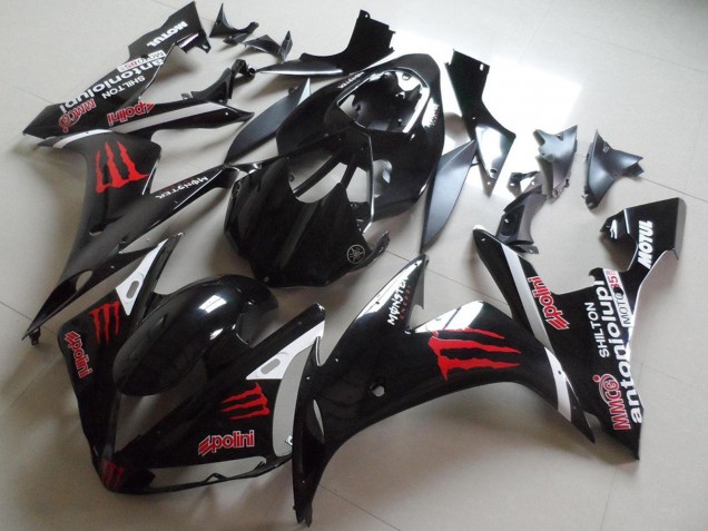 Carena Moto Yamaha YZF R1 2004-2006 - Nero Lucido Rosso Mostro
