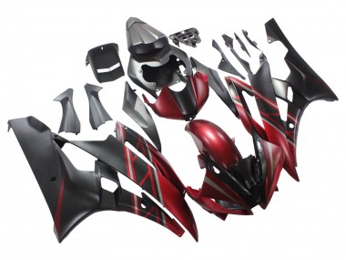 Carena Moto Yamaha YZF 600 R6 2006-2007 - Rosso Nero Opaco Fabbrica