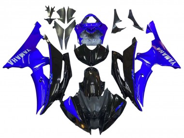 Carena Moto Yamaha YZF 600 R6 2008-2016 - Blu Nero Lucido Fabbrica