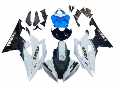Carena Moto Yamaha YZF 600 R6 2008-2016 - Bianco Blu Nero Lucido Fabbrica