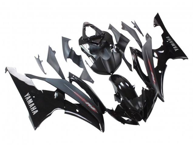 Carena Moto Yamaha YZF 600 R6 2008-2016 - Nero Lucido Nero Opaco