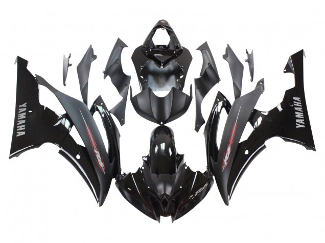 Carena Moto Yamaha YZF 600 R6 2008-2016 - Nero Lucido Nero Opaco
