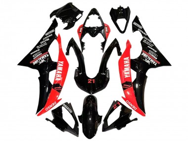 Carena Moto Yamaha YZF 600 R6 2008-2016 - Rosso Nero Lucido DENSO Yamalube 21 Fabbrica