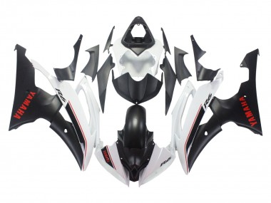 Carena Moto Yamaha YZF 600 R6 2008-2016 - Bianco Nero Opaco Rosso Decals Fabbrica