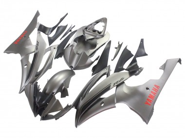 Carena Moto Yamaha YZF 600 R6 2008-2016 - Grigio Opaco Rosso Decals Fabbrica