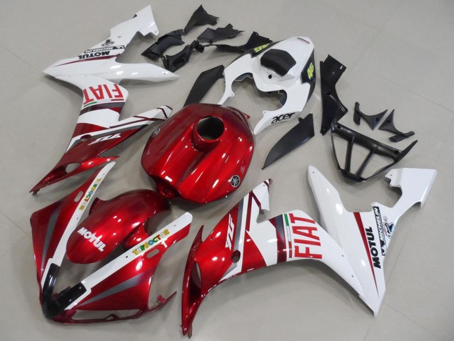 Carena Moto Yamaha YZF R1 2004-2006 - Bianco Rosso Fiat Motul