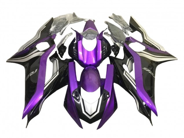 Carene Moto Yamaha YZF 600 R6 2017-2025 - Argento Viola Nero Lucido