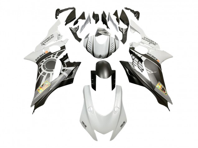 Carene Moto Yamaha YZF 600 R6 2017-2025 - Bianco Grigio Nero Opaco ENEOS Semakin Didepan