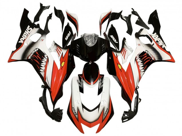 Carene Moto Yamaha YZF 600 R6 2017-2025 - Bianco Rosso Nero Squalo