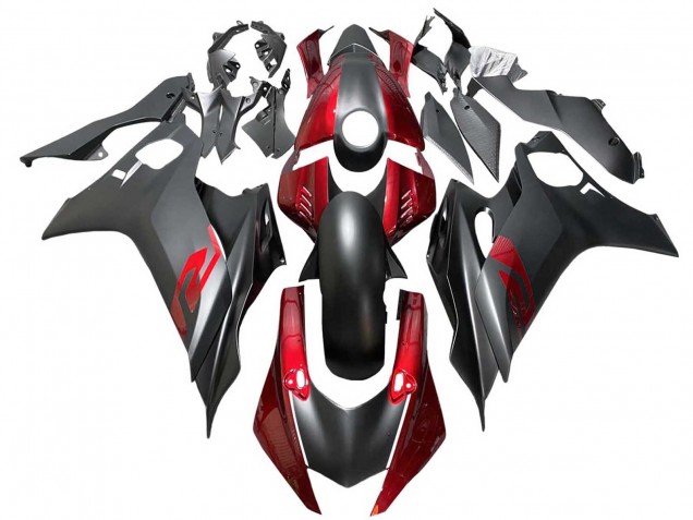 Carene Moto Yamaha YZF 600 R6 2017-2025 - Rosso Nero Opaco