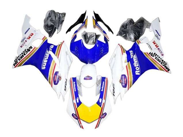 Carene Moto Yamaha YZF 600 R6 2017-2025 - Bianco Blu Giallo Rothmans