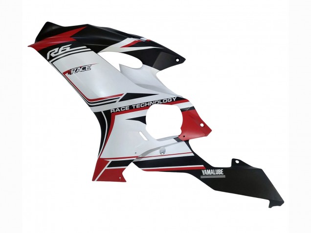 Carene Moto Yamaha YZF 600 R6 2017-2025 - Bianco Rosso Nero Semakin Didepan