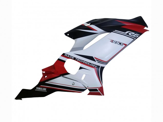 Carene Moto Yamaha YZF 600 R6 2017-2025 - Bianco Rosso Nero Semakin Didepan