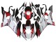 Carene Moto Yamaha YZF 600 R6 2017-2025 - Bianco Rosso Nero Semakin Didepan