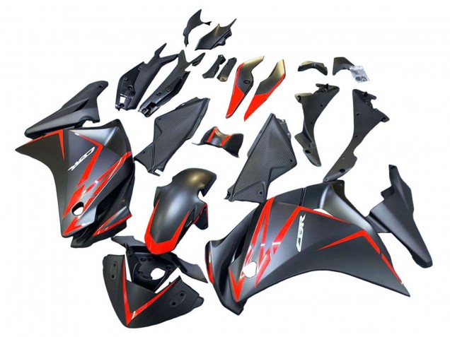 Carena Moto Honda CBR250RR 2011-2015 - Nero Opaco Rosso Banda