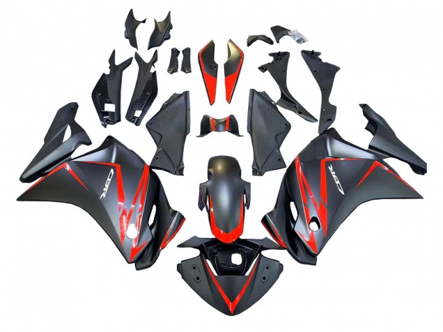Carena Moto Honda CBR250RR 2011-2015 - Nero Opaco Rosso Banda
