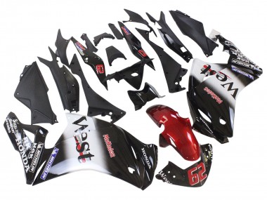 Carena Moto Honda CBR250RR 2011-2015 - Nero Lucido Bianco West Rosso HRC 62 Fabbrica